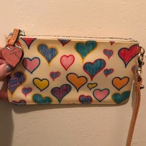 Dooney & Burke ivory wristlet